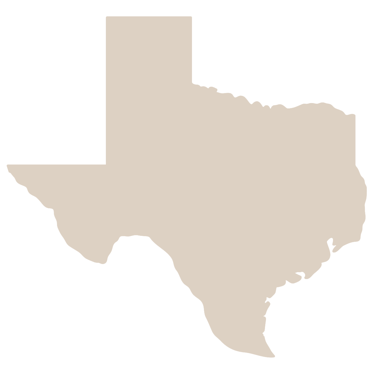 tx Map Highlighted